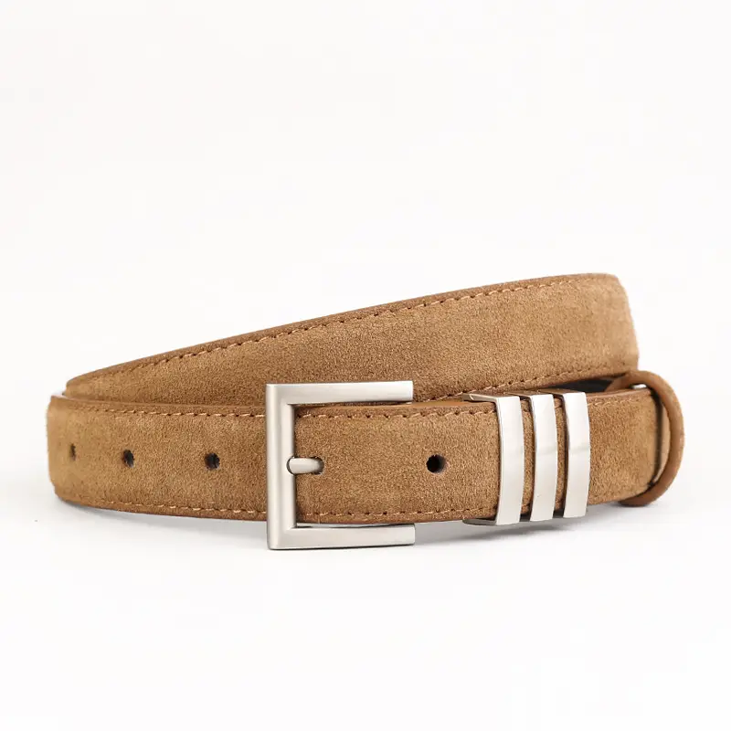 Women's Anti-Rong Silver Buckle Genuine Leather Belt - Image 2