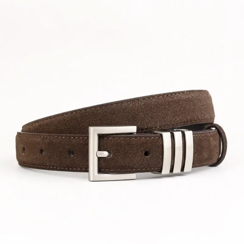 Women's Anti-Rong Silver Buckle Genuine Leather Belt - Image 3