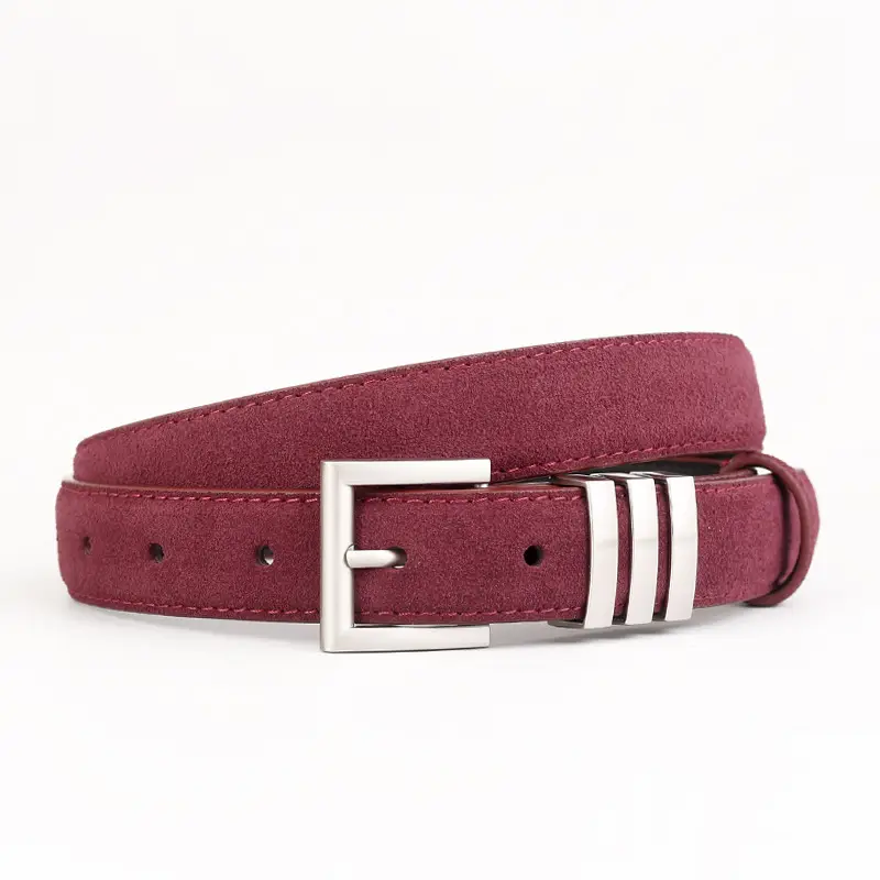 Women's Anti-Rong Silver Buckle Genuine Leather Belt - Image 4