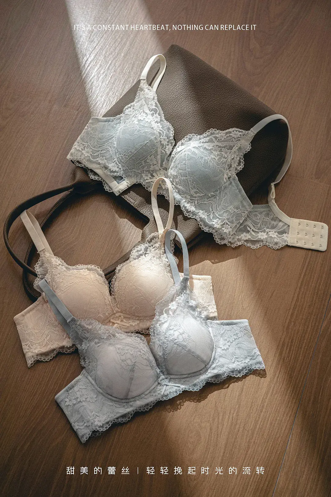 Black Lace Push-Up French Bra with Adjustable Straps — feature 14
