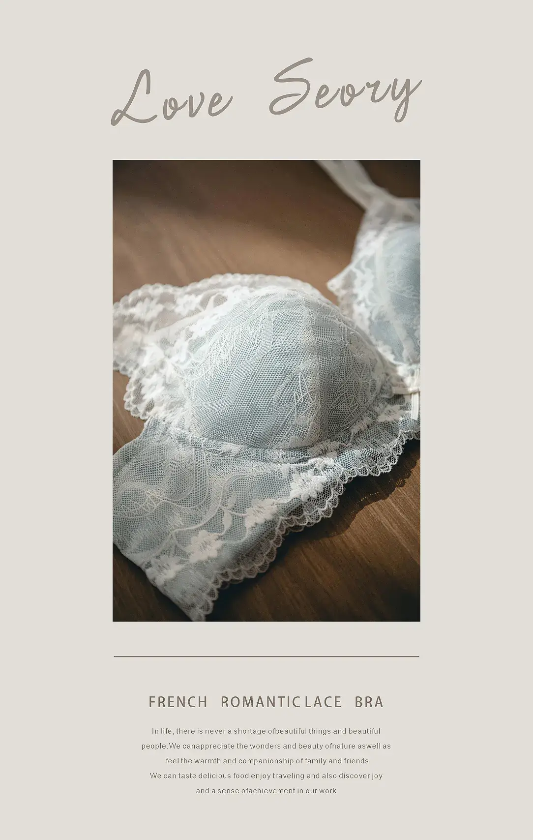 Black Lace Push-Up French Bra with Adjustable Straps — feature 16