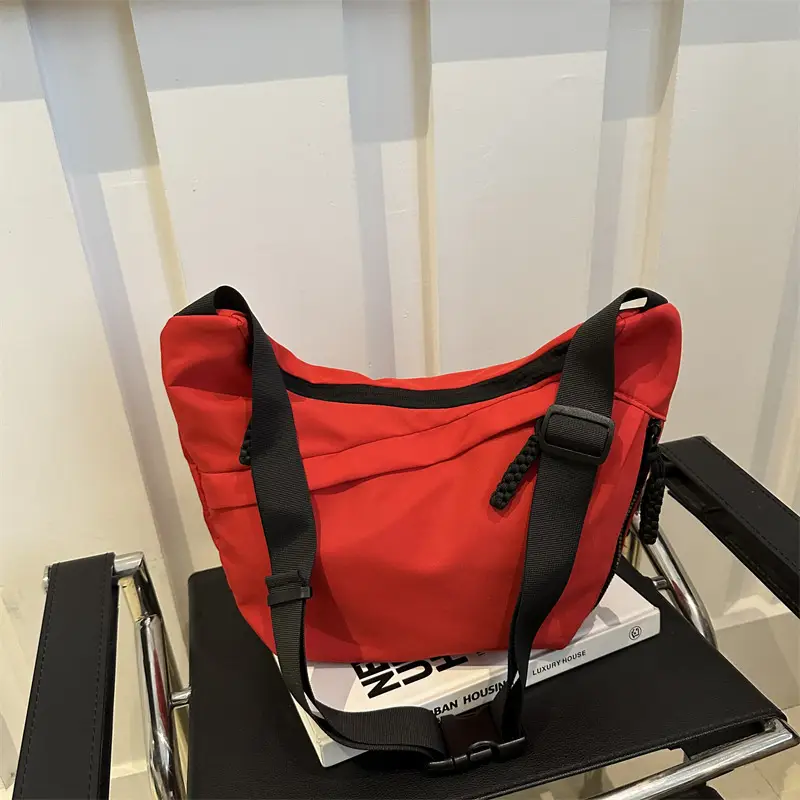 2024 Casual Crossbody Bag Black Nylon Large Capacity - Image 5