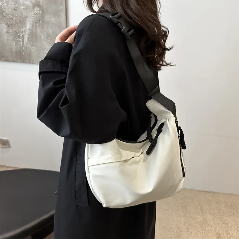 2024 Casual Crossbody Bag Black Nylon Large Capacity - Image 6