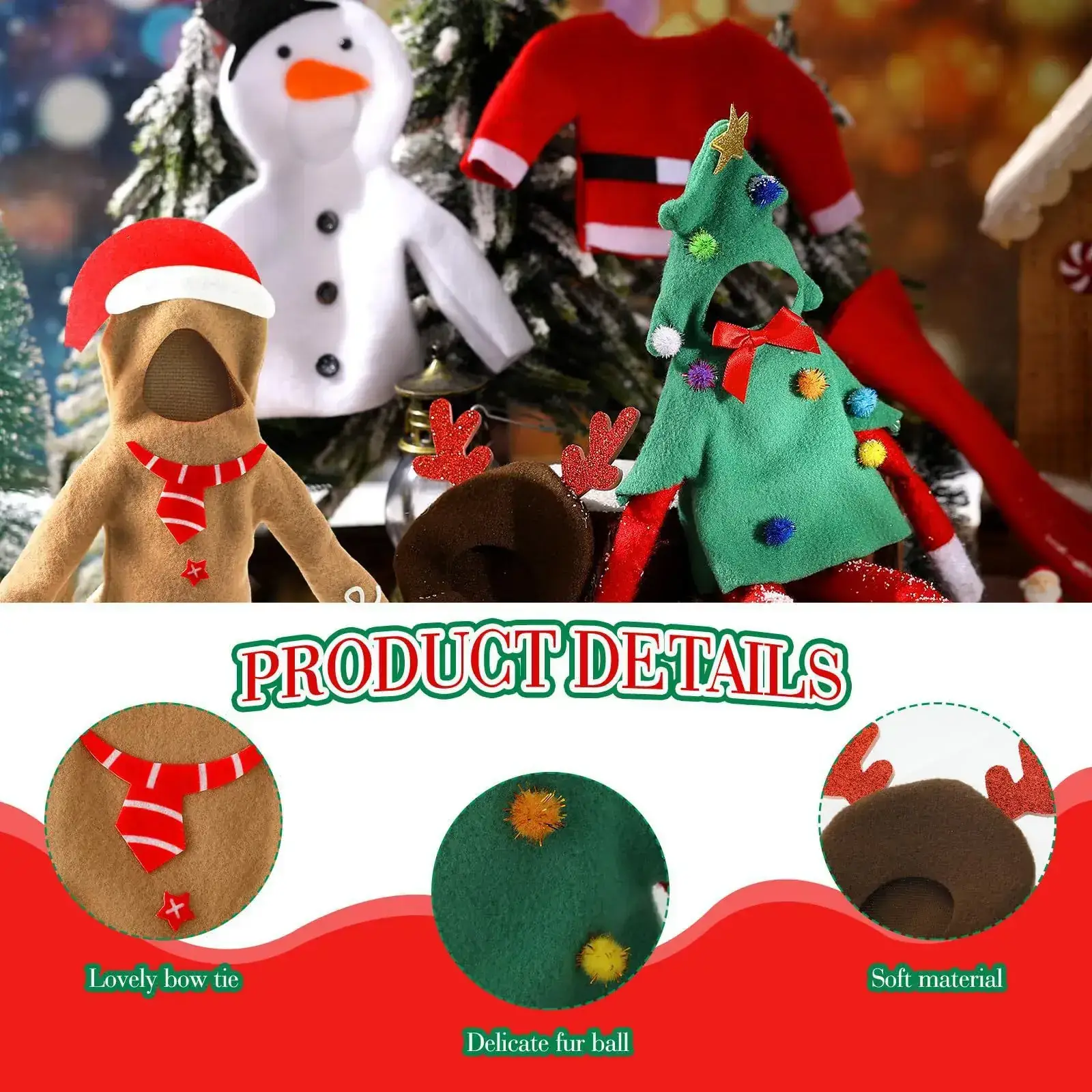 Christmas Elf Dolls Costume Set for Kids - Image 2