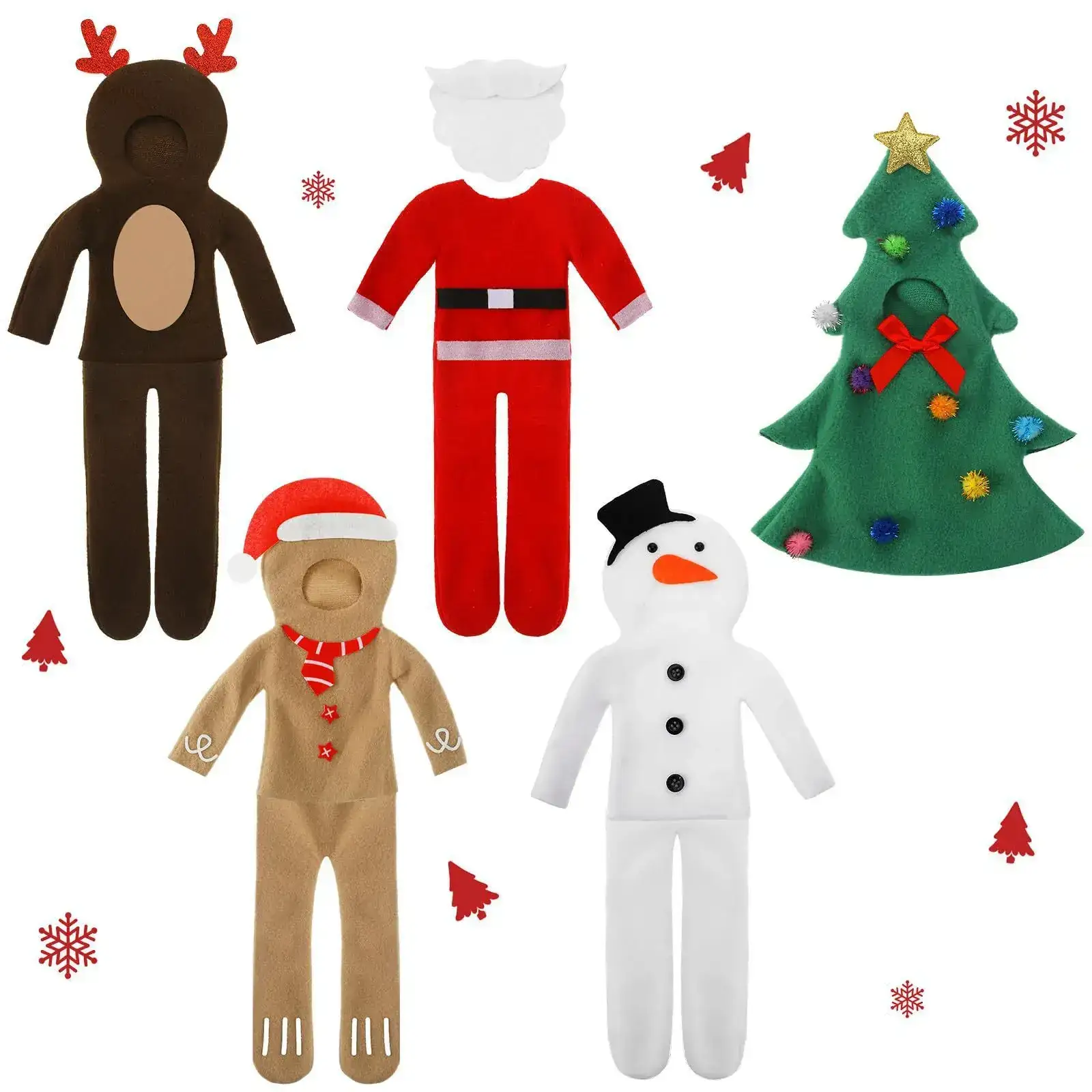Christmas Elf Dolls Costume Set for Kids - Image 3