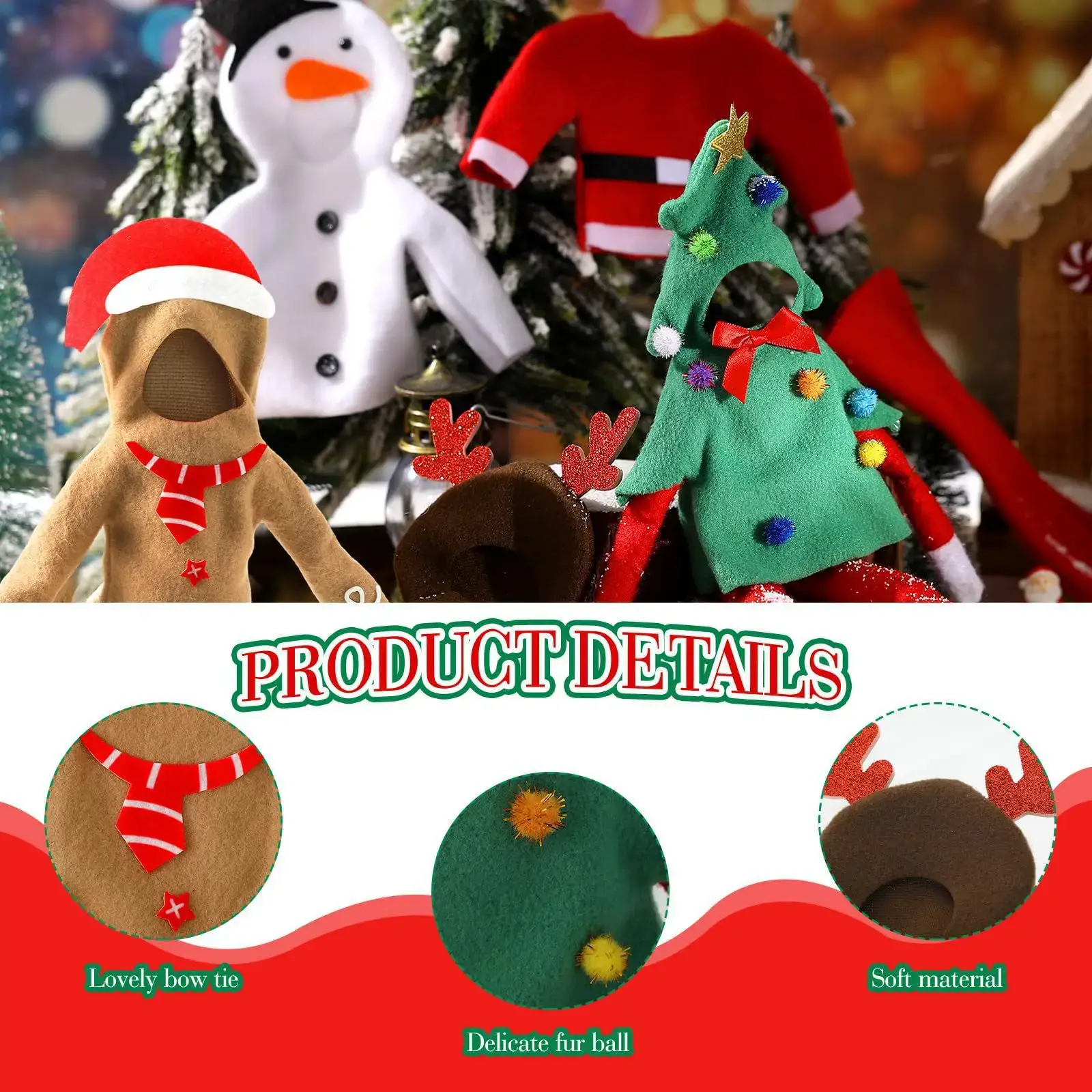 Christmas Elf Dolls Costume Set for Kids — feature 2