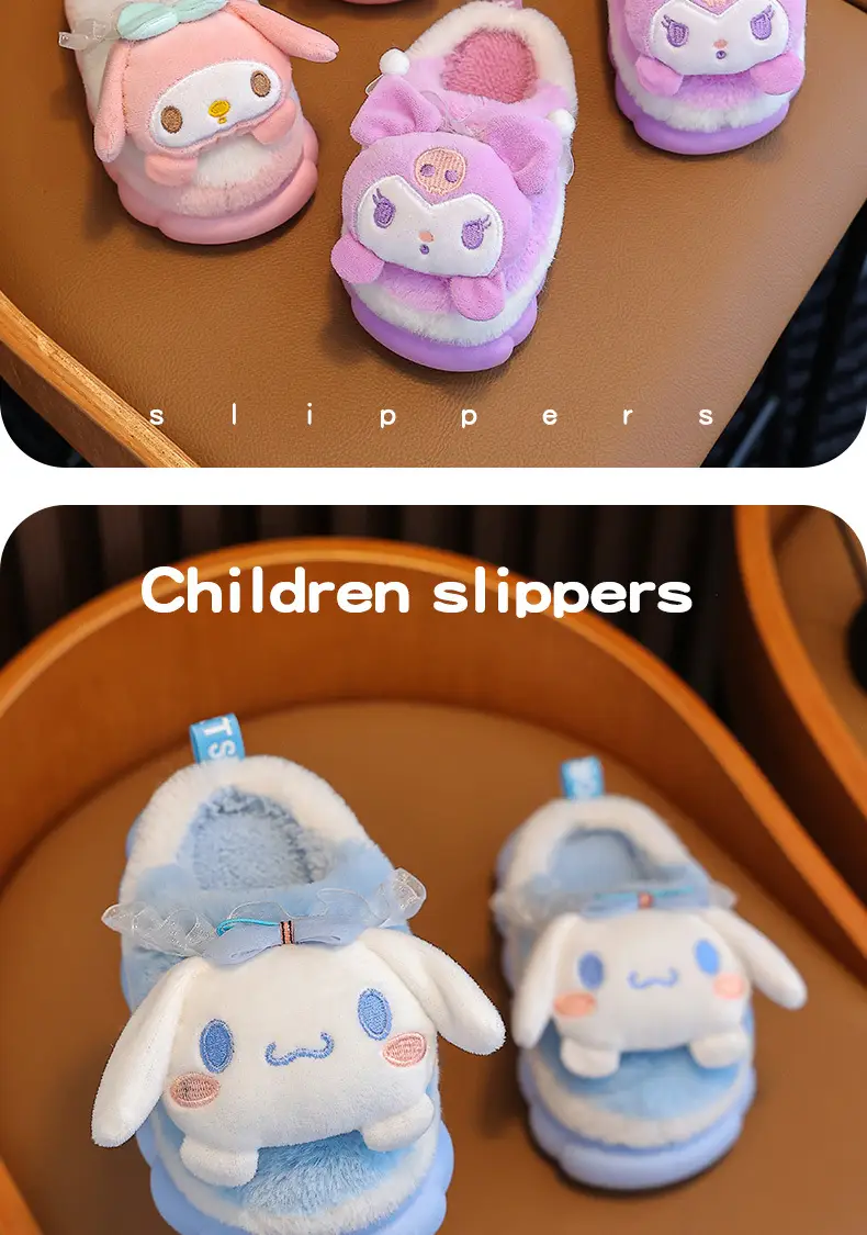 New Autumn and Winter Children's Cotton Slippers Boys and Girls Indoor Cute Cartoon Girls Slippers Baby Cotton Slippers — feature 17