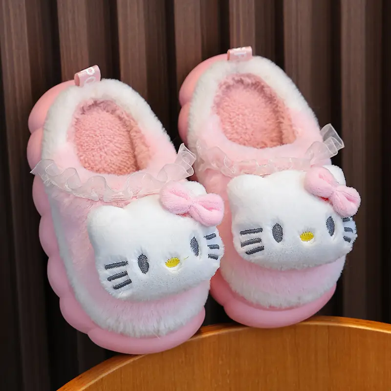New Autumn and Winter Children's Cotton Slippers Boys and Girls Indoor Cute Cartoon Girls Slippers Baby Cotton Slippers