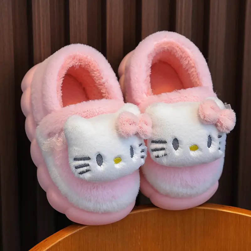 New Autumn and Winter Children's Cotton Slippers Boys and Girls Indoor Cute Cartoon Girls Slippers Baby Cotton Slippers