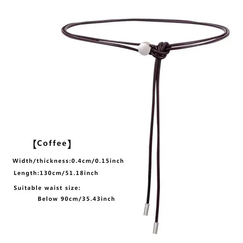 Women's Black Knot Belt with Silver Buckle — feature 16