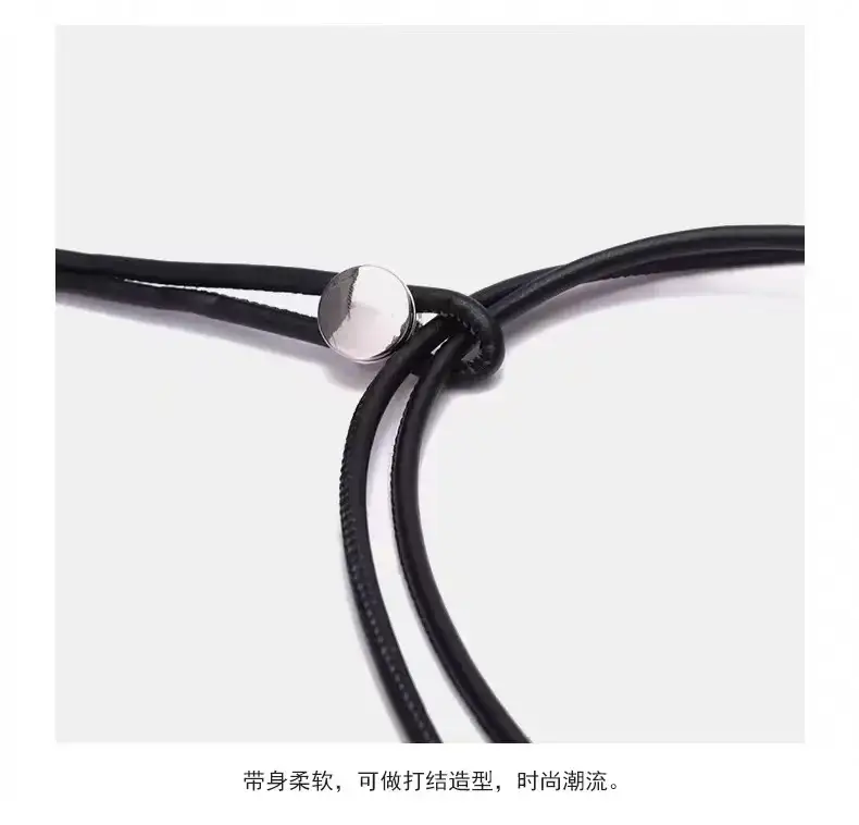 Women's Black Knot Belt with Silver Buckle — feature 7