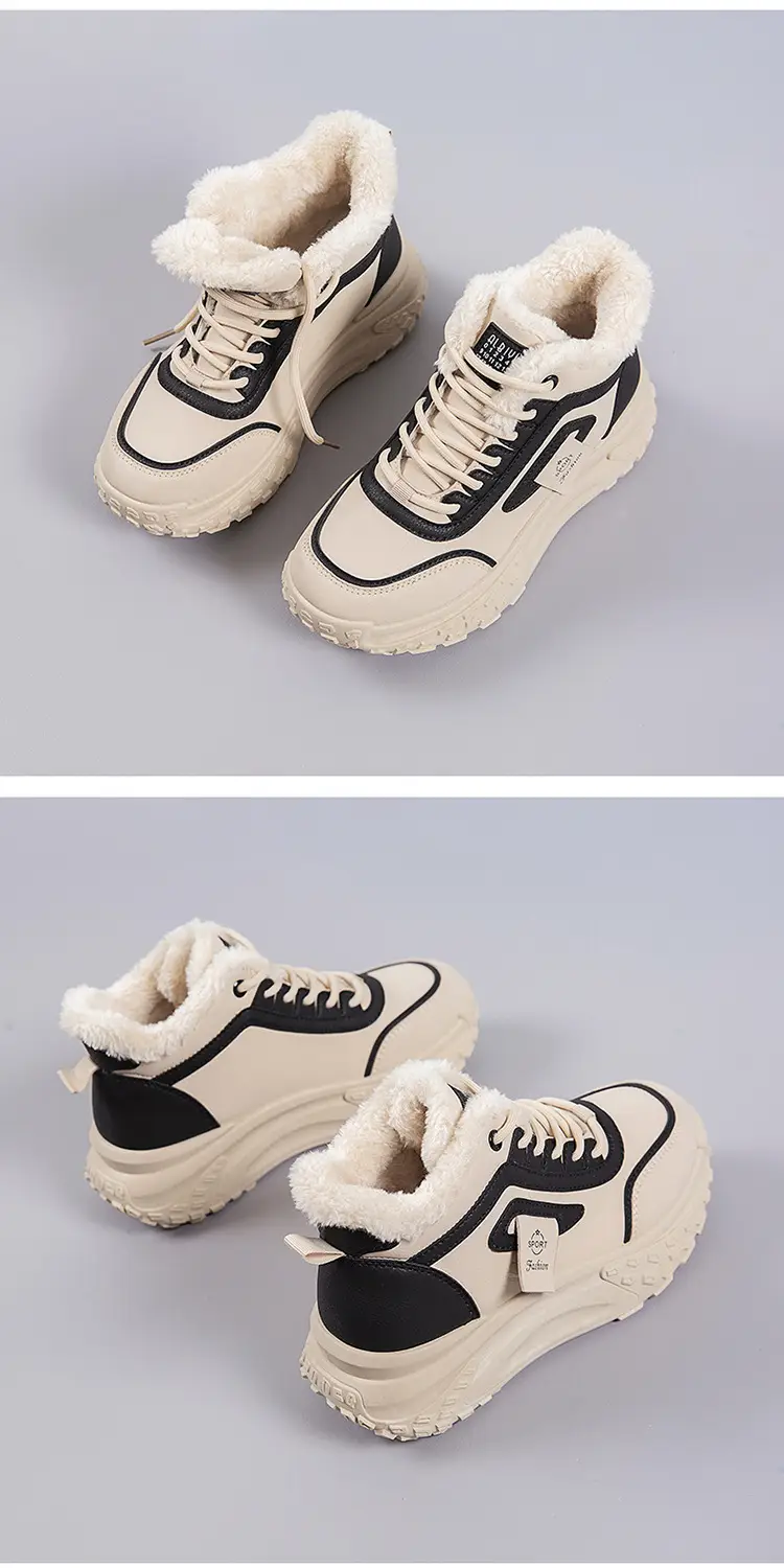 2025 New Winter Velvet Warm Cotton Shoes, Wear-Resistant and Heightening Casual Shoes, Thick-Soled Non-Slip Women's High-Top Dad Shoes — feature 18