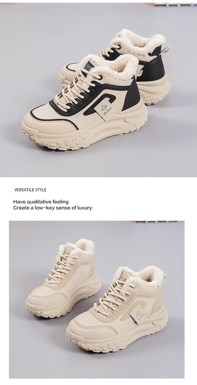 2025 New Winter Velvet Warm Cotton Shoes, Wear-Resistant and Heightening Casual Shoes, Thick-Soled Non-Slip Women's High-Top Dad Shoes — feature 19