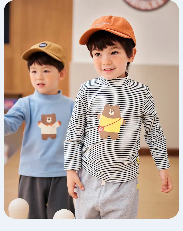 Doodle Baby Long Sleeve T-Shirt Cream Winter Boys' Wear — feature 39