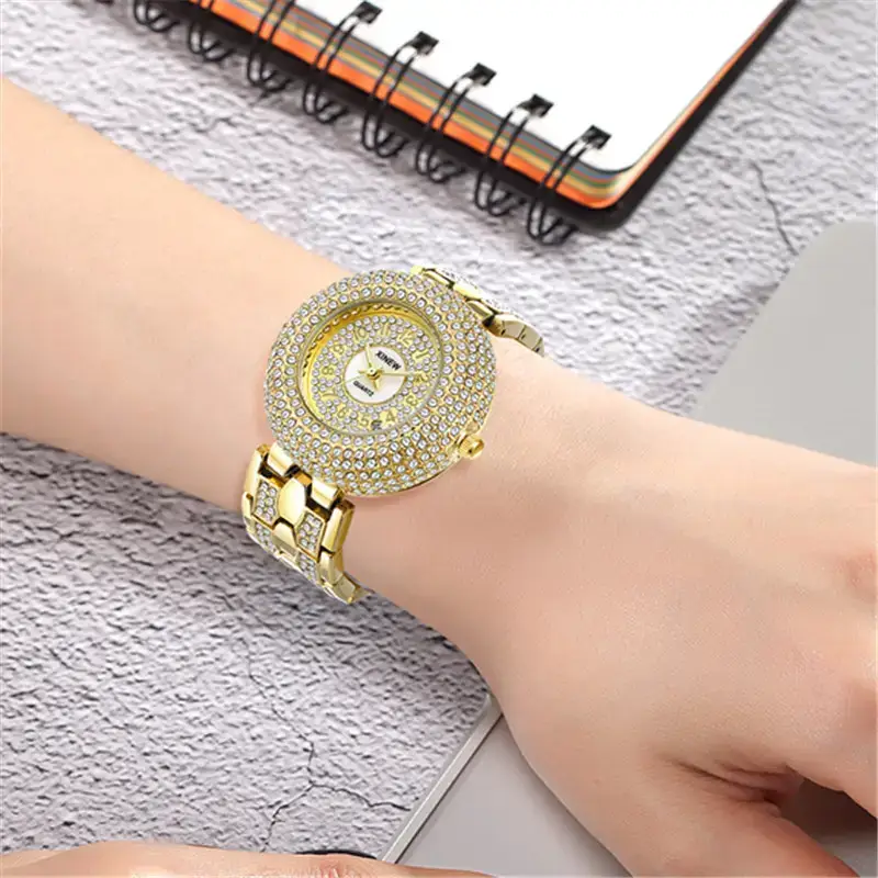 Luxury Gold Diamond Watch for Women