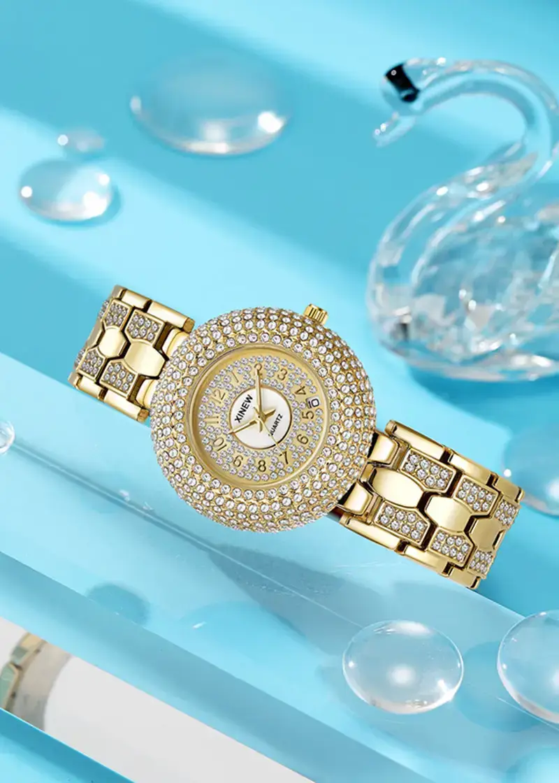 Luxury Gold Diamond Watch for Women — feature 9