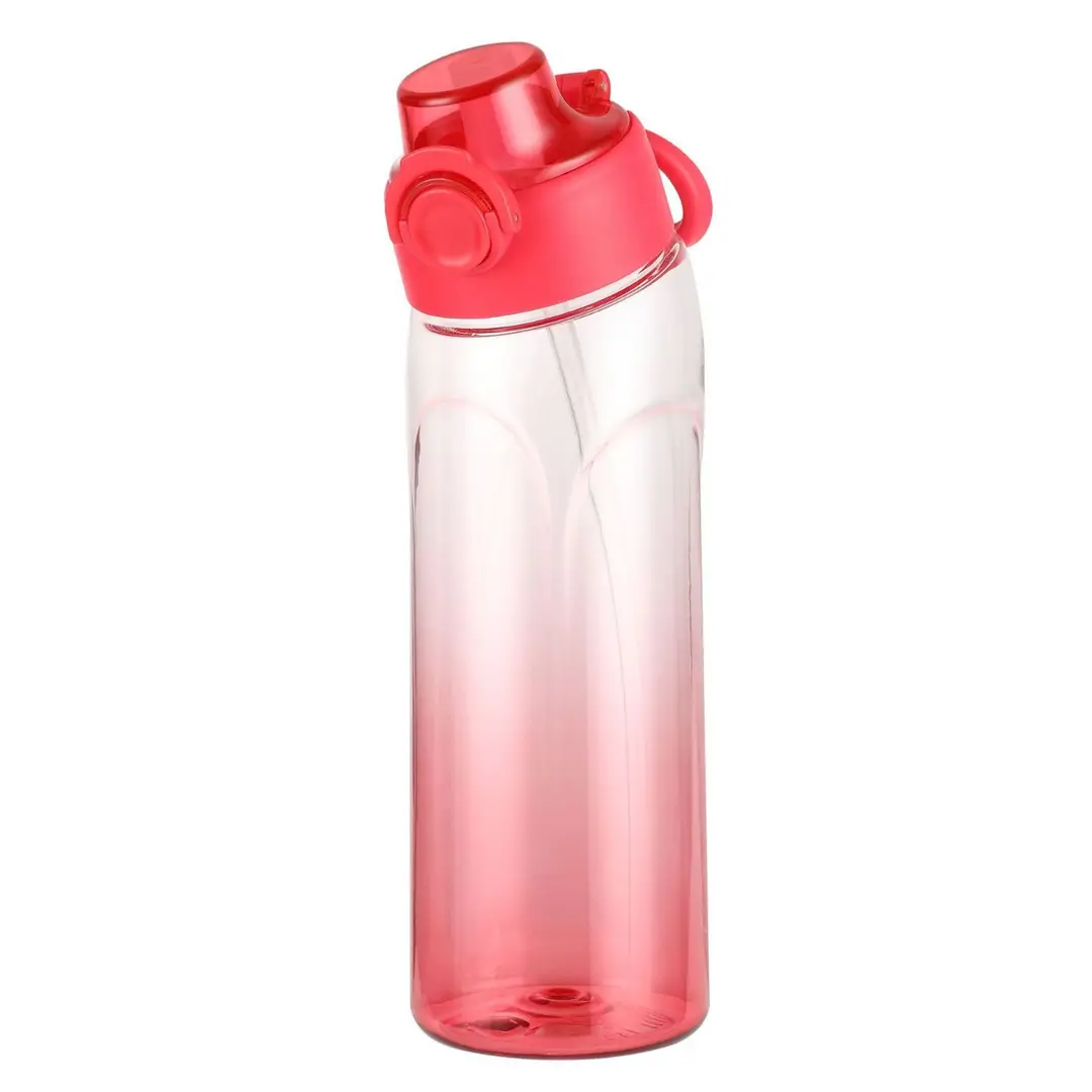 Cross-border explosions fun fruit student water bottle 0 sugar 0 card fragrance straw two-color gradient plastic water cup artifact