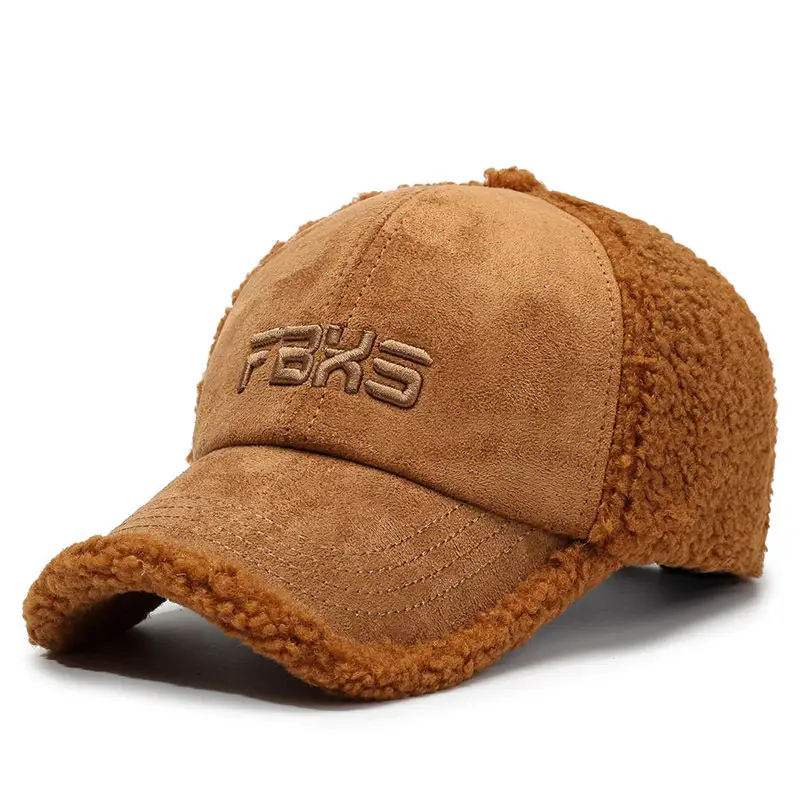 Winter Embroidered Wool Cap for Men Women Beige - Image 4