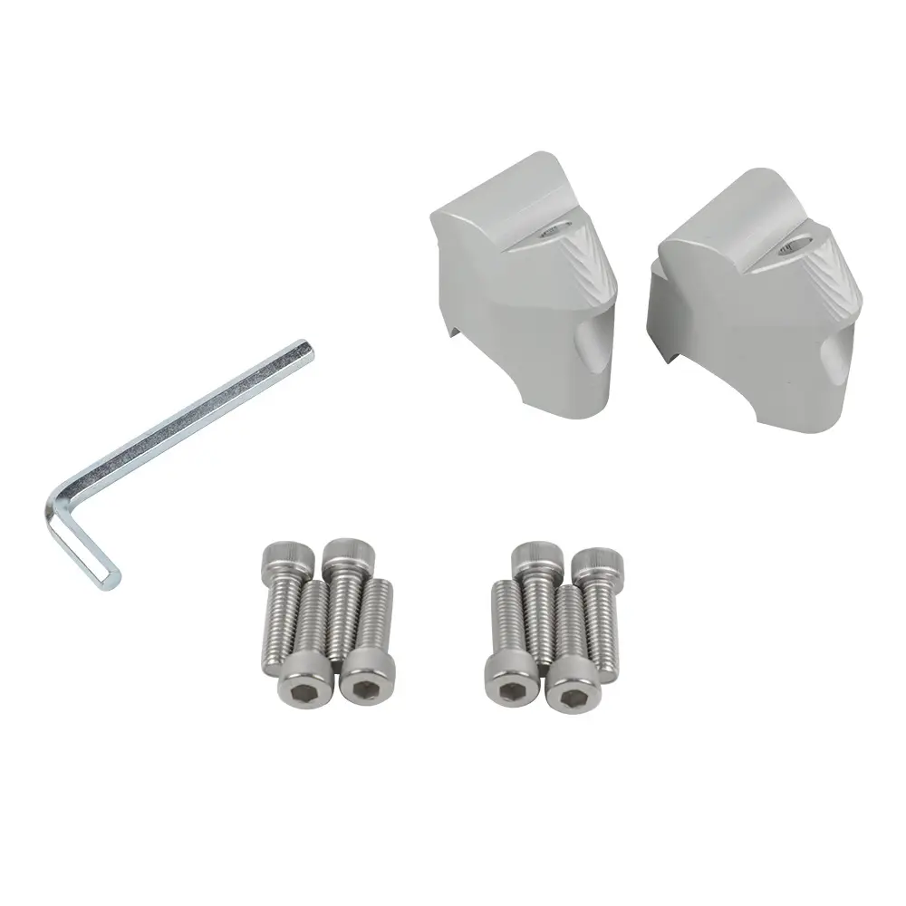450MT Motorcycle Handlebar Heightening Kit Silver - Image 4