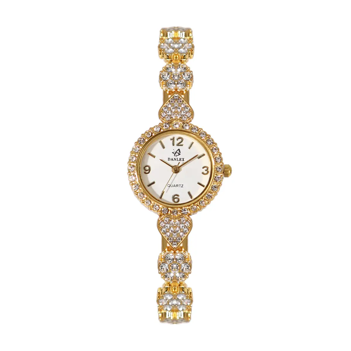 Gold Cross Bracelet Watch with Diamond Embellishment - Image 7