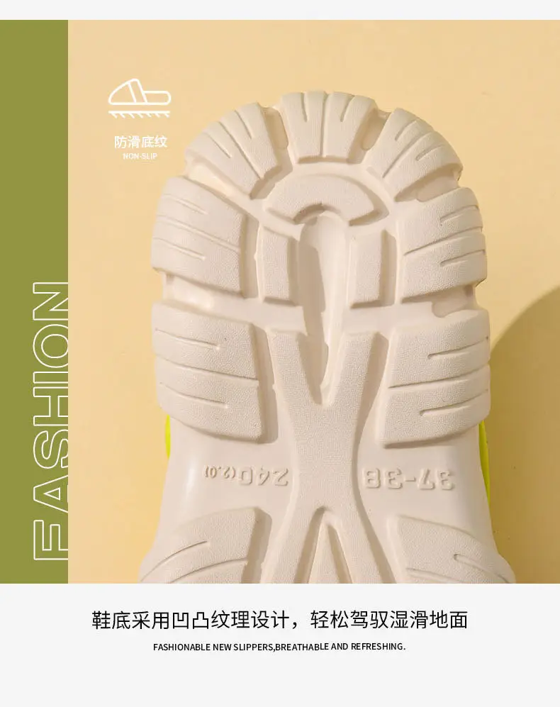 Thick-soled hole shoes women's summer non-slip breathable slippers cartoon EVA breathable wear-resistant non-smelly feet outside wear sandals — feature 10