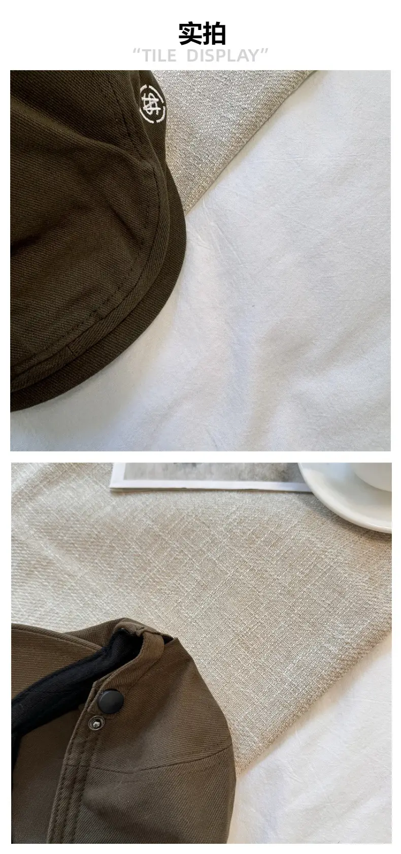 Women's Brown Retro Beret Face Cap Small Fashion — feature 5