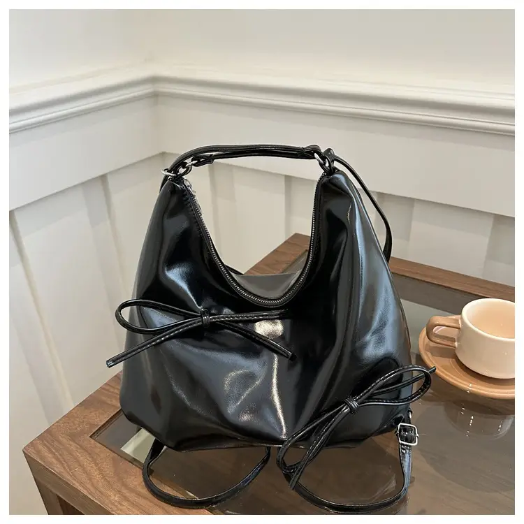 Women's White Bow Shoulder Bag 2024 Casual Large Capacity — feature 12