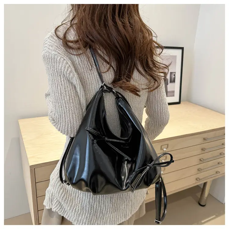 Women's White Bow Shoulder Bag 2024 Casual Large Capacity — feature 19