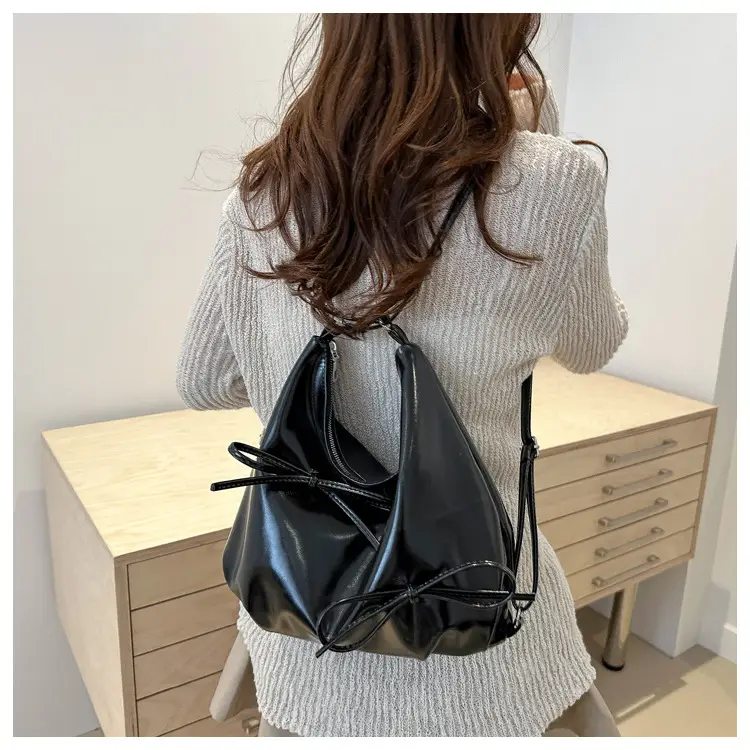 Women's White Bow Shoulder Bag 2024 Casual Large Capacity — feature 20