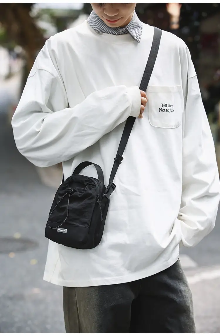 Black Crossbody Phone Bag for Men Lightweight Mobile Carry — feature 26