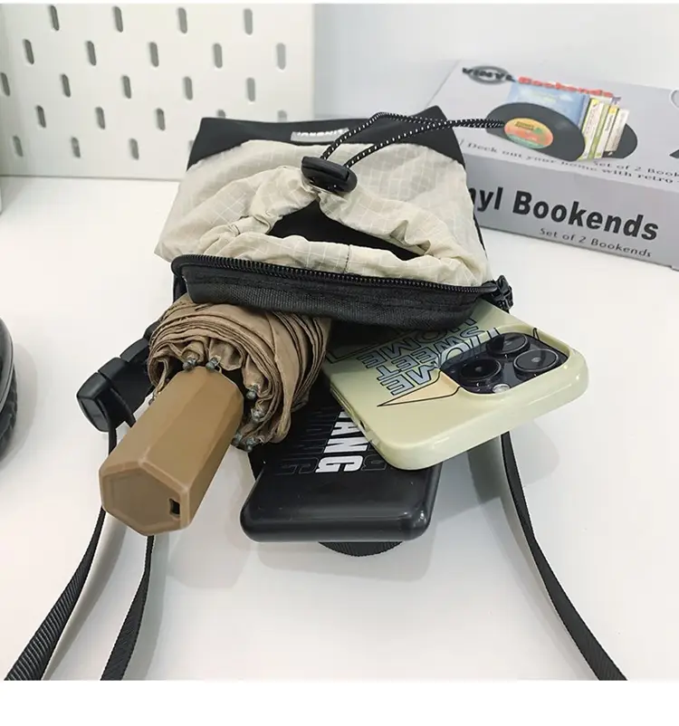 Black Crossbody Phone Bag for Men Lightweight Mobile Carry — feature 48