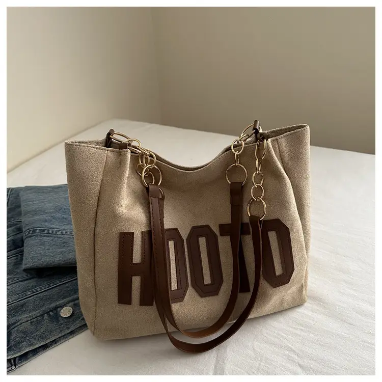 Black Letter Print Shoulder Bag for Women — feature 18
