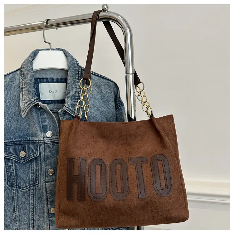 Black Letter Print Shoulder Bag for Women — feature 19