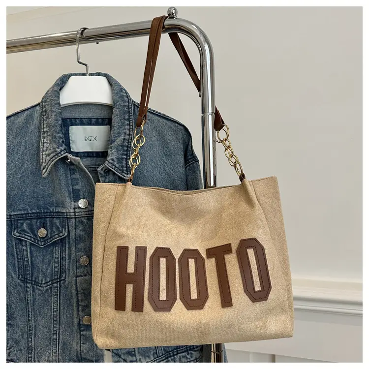 Black Letter Print Shoulder Bag for Women — feature 20