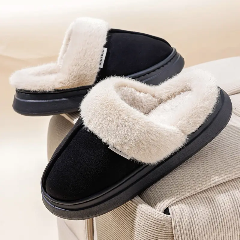 Women Cross-Border Woolen Slippers Winter Indoor Thick Non-Slip — feature 5