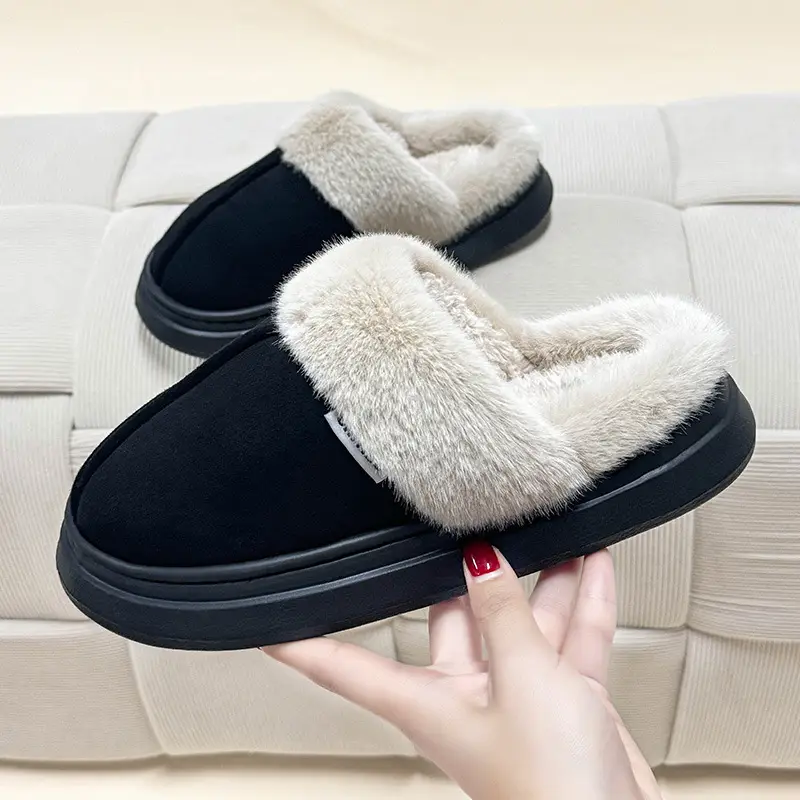 Women Cross-Border Woolen Slippers Winter Indoor Thick Non-Slip — feature 8