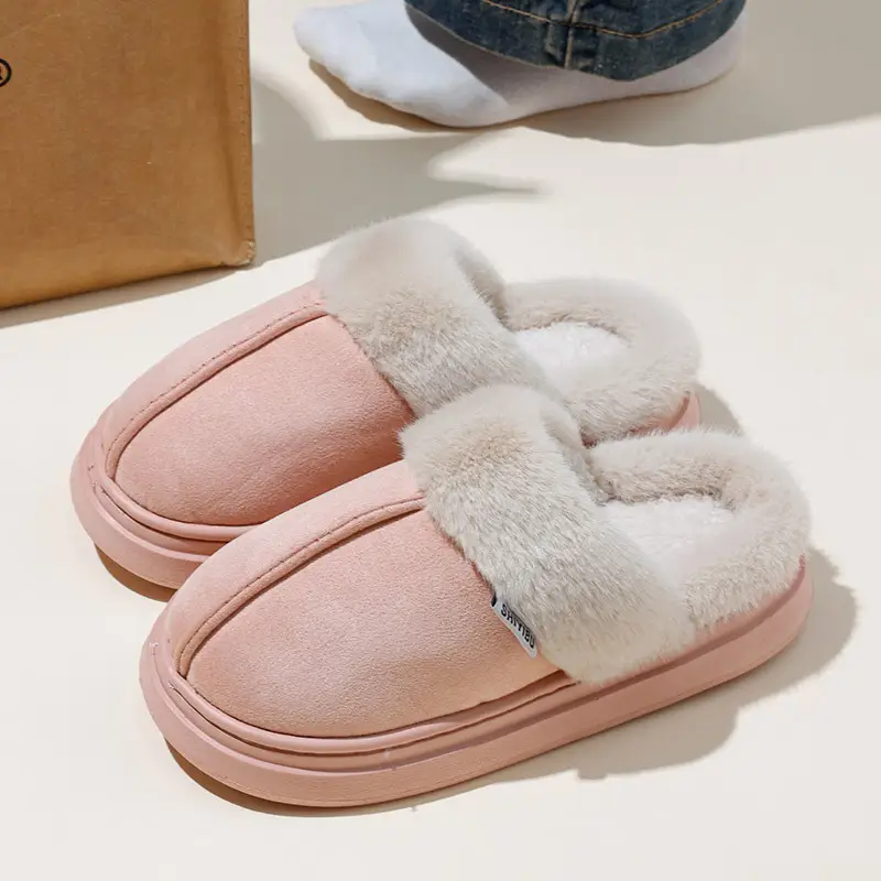 Women Cross-Border Woolen Slippers Winter Indoor Thick Non-Slip - Image 2