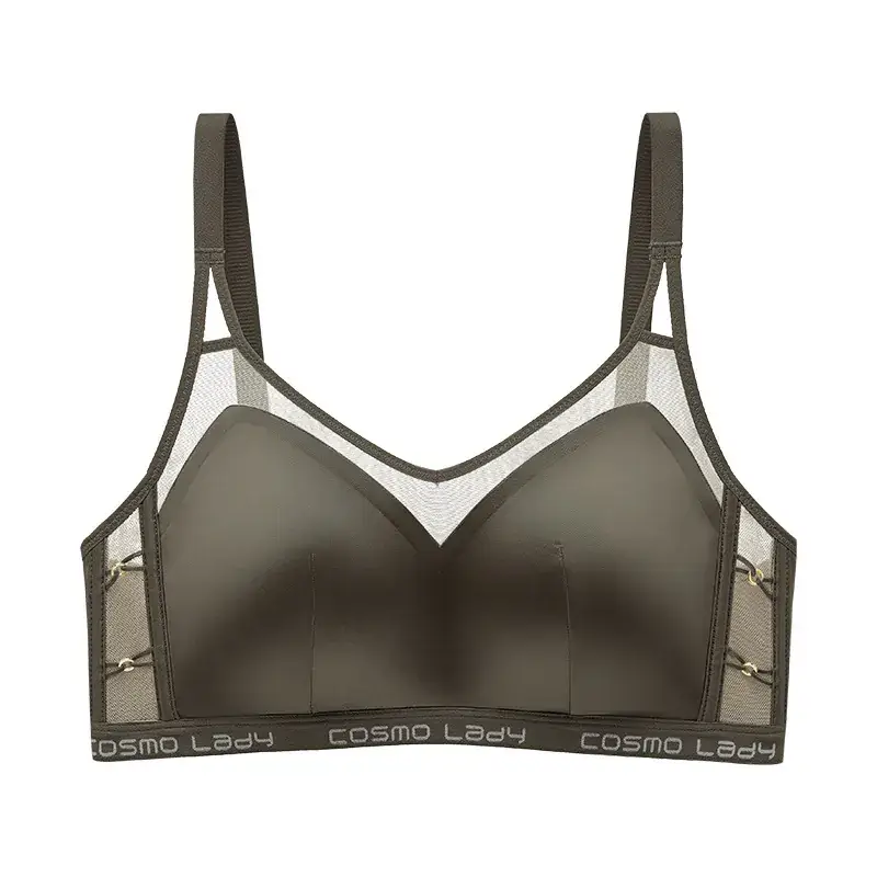 Luxury Gossed Satin Anti-Sagging Bra Women Large - Image 3