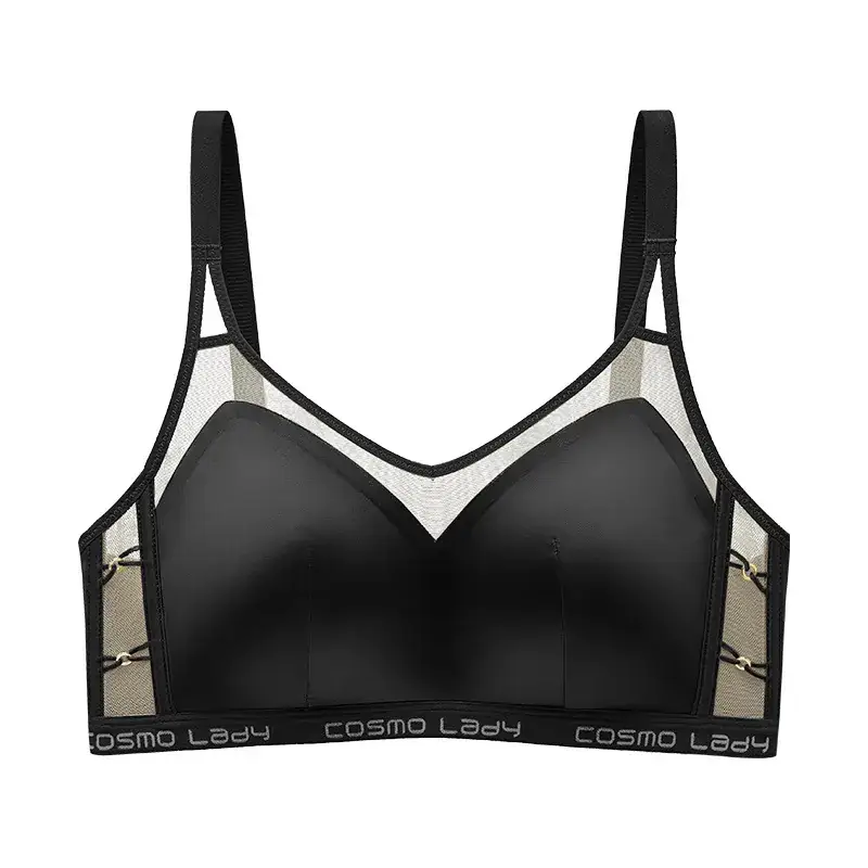 Luxury Gossed Satin Anti-Sagging Bra Women Large - Image 4