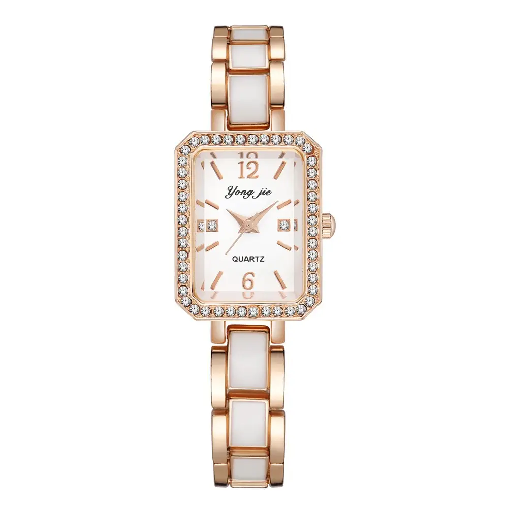 Square Diamond Watch for Women Hot Alloy Bracelet - Image 5
