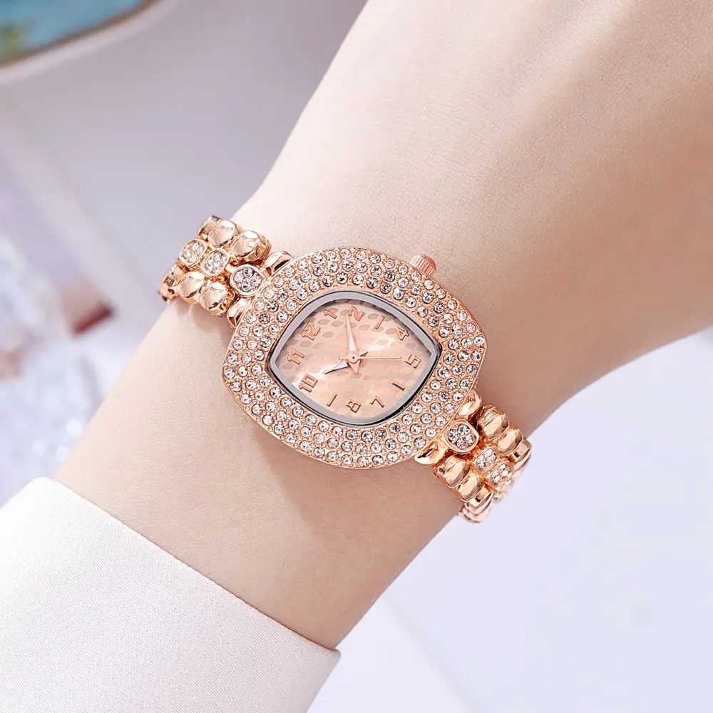 Ladies Diamond Bracelet Watch Silver Sparkle