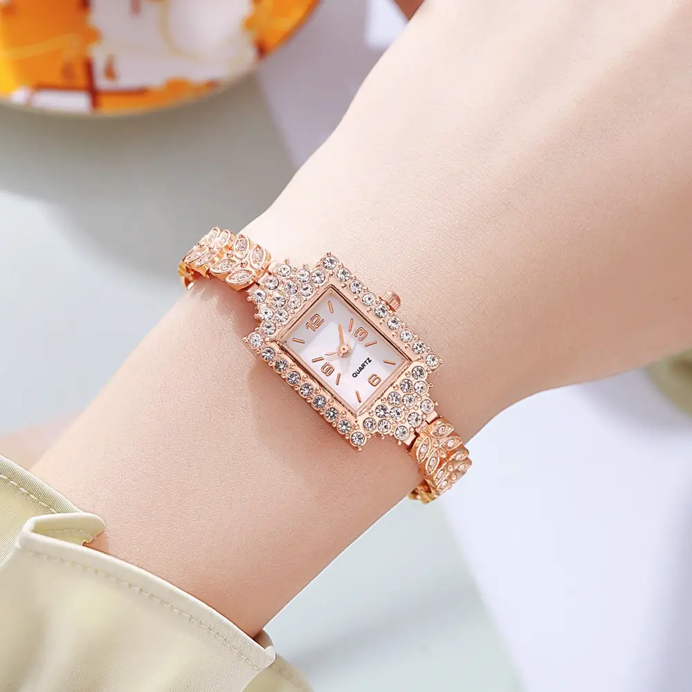 Square Diamond Bracelet Watch for Women - Image 4