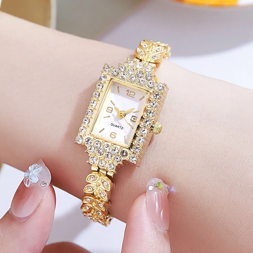 Square Diamond Bracelet Watch for Women - Image 6