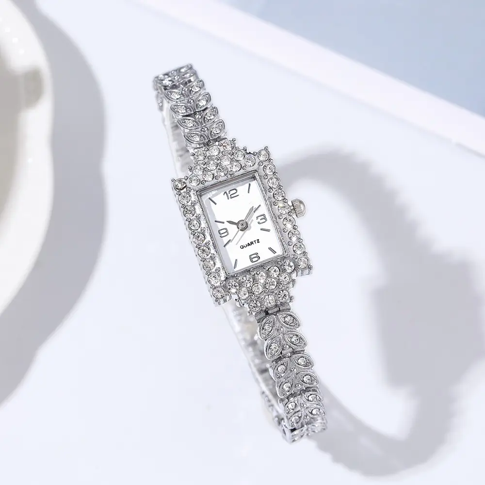 Square Diamond Bracelet Watch for Women - Image 2