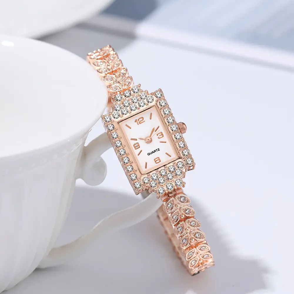 Square Diamond Bracelet Watch for Women - Image 3