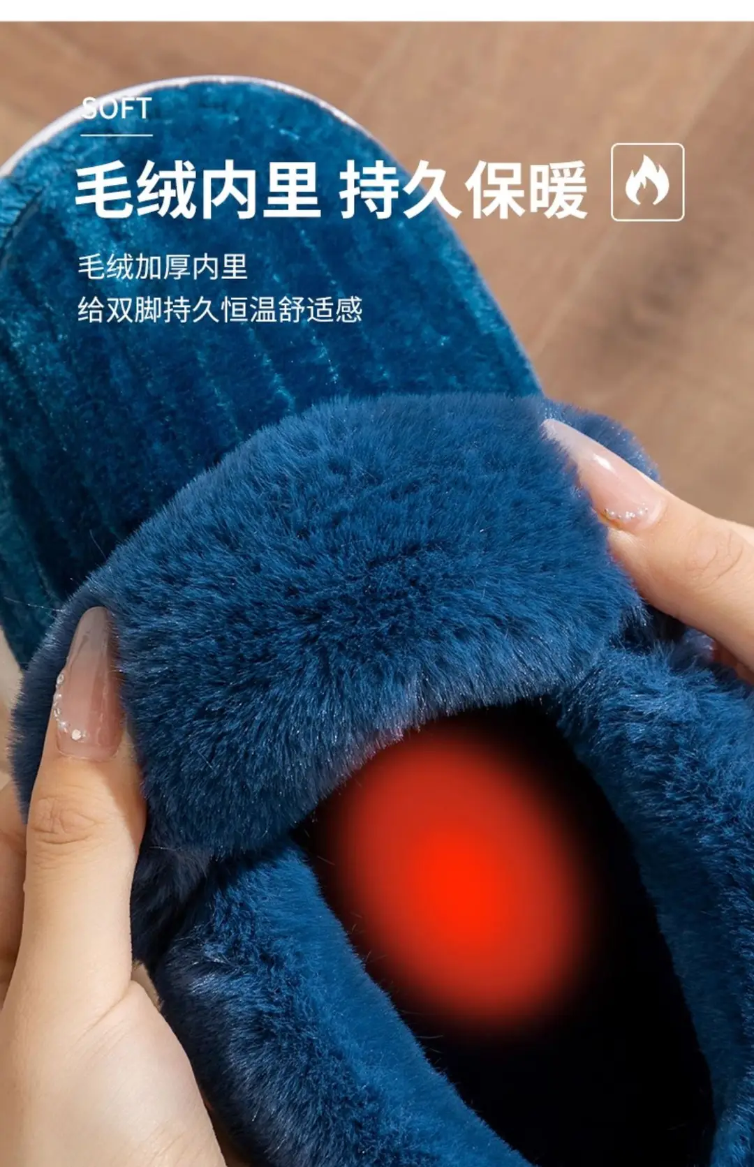 plus size Thickened Winter Cotton Slippers for Men fleece-lined Outer Wearing Home Warm Thick Sole Non-slip Cotton Shoes with Free Shipping for Women — feature 12