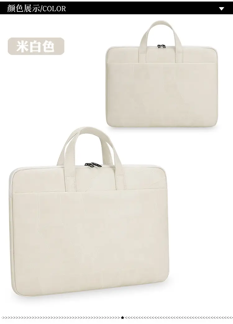 Black Cuff Leather Laptop Shoulder Bag Business Commuter — feature 21