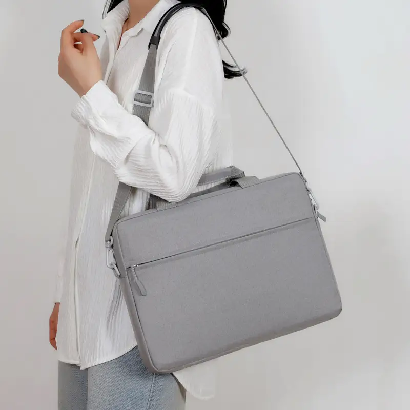 Lightweight Laptop Bag Grey Shoulder Crossbody - Image 6