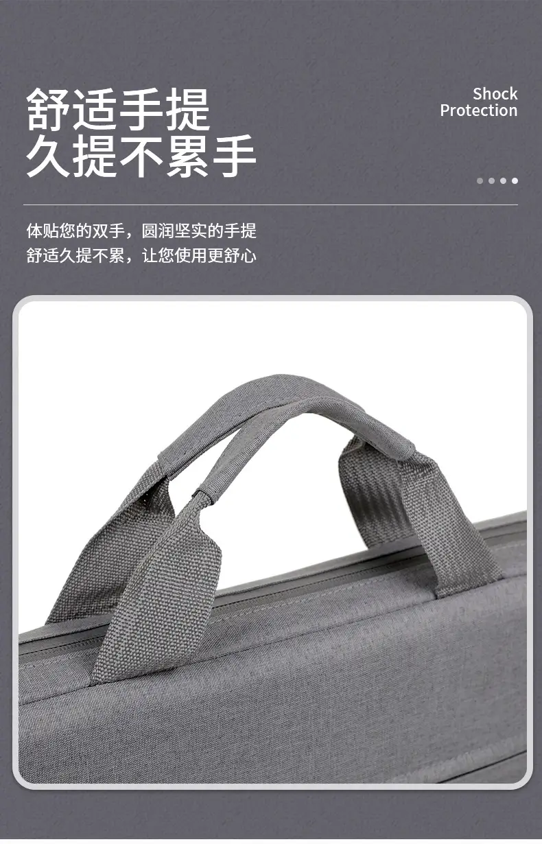 Lightweight Laptop Bag Grey Shoulder Crossbody — feature 14