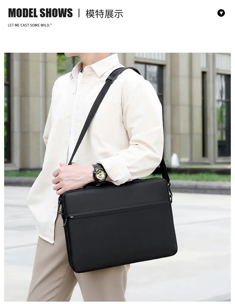 Lightweight Laptop Bag Grey Shoulder Crossbody — feature 17